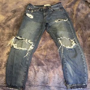 Ripped boyfriend jeans